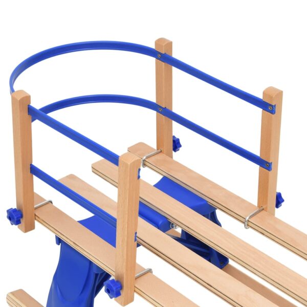 vidaXL Foldable Sledge with Backrest 43.3" Plywood - Image 5
