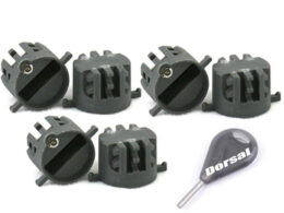 DORSAL Surfboard Fins Thruster 3 Fin Box Set Plugs with Key and Screws FCS Compatible