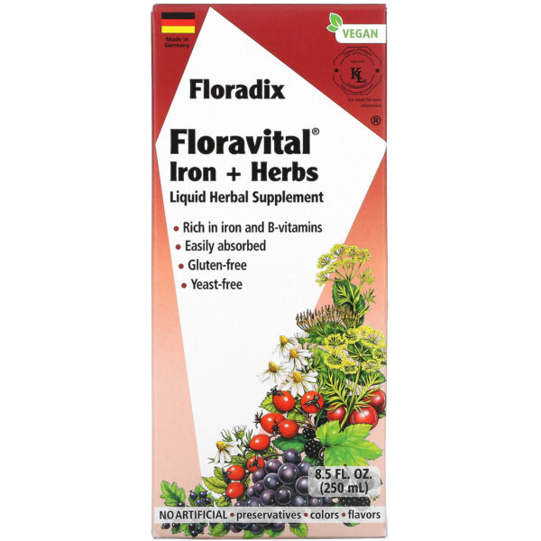 Floradix Floravital Liquid Iron + Herbs Supplement 8.5 oz