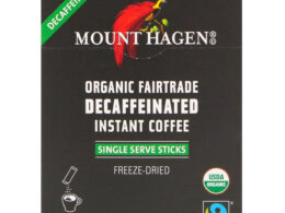 Organic Decaffeinated Instant Coffee 25 Single Serve Sticks (Pack of 8 Boxes)