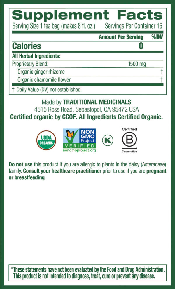 Traditional Medicinals Golden Ginger Tea (6x16 Bag) - Image 4