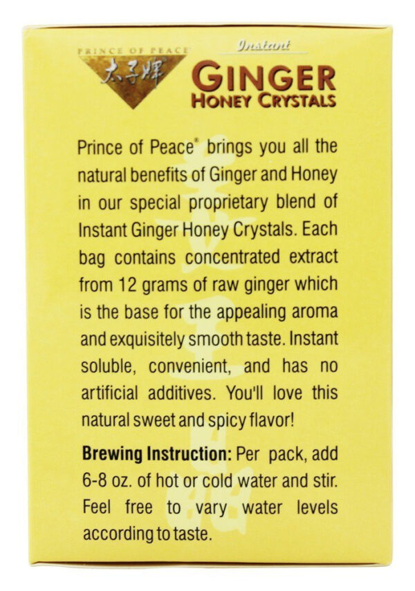 Prince Of Peace Instant Ginger Honey Crystals (1x10 Bag) - Image 2