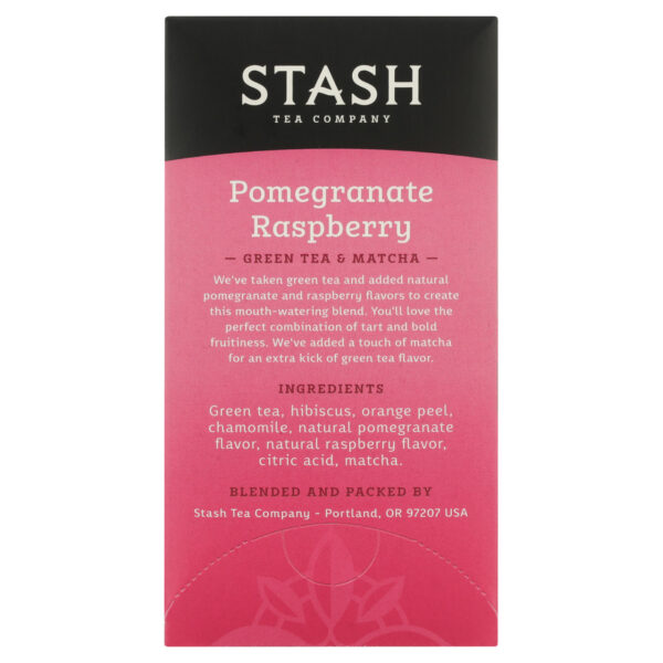 Stash Tea Pomegrante Raspberry With Matcha Tea (6x18 Bag) - Image 8
