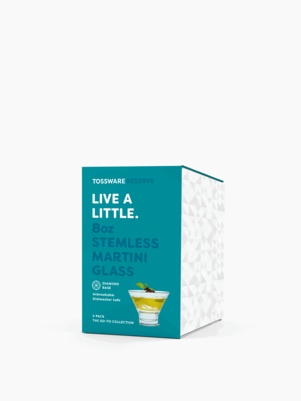 RESERVE 8oz Stemless Martini Tritan™ Copolyester Glass - Image 4