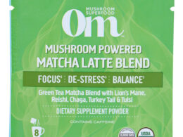 OM Organic Mushroom Powered Matcha Latte Blend 0.28 oz (Pack of 10)