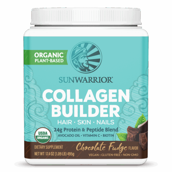 Sunwarrior Collagen Builder Chocolate Fudge 17.6 oz - Image 4