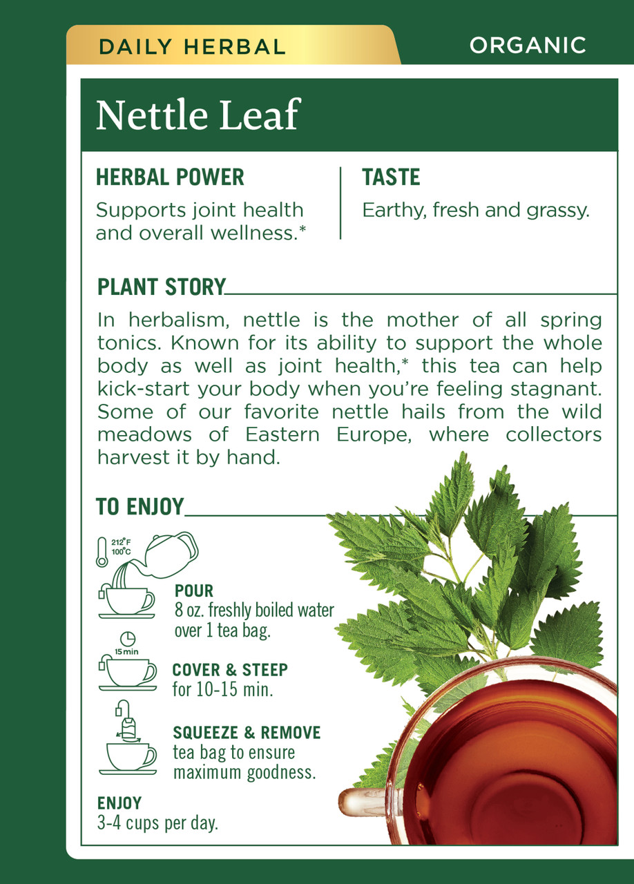 Traditional Medicinals Nettle Leaf Herb Tea (6x16 Bag) - Image 2