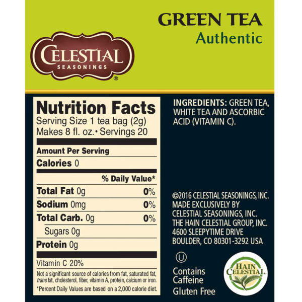 Celestial Seasonings Authentic Green Tea (6x20 Bag) - Image 5