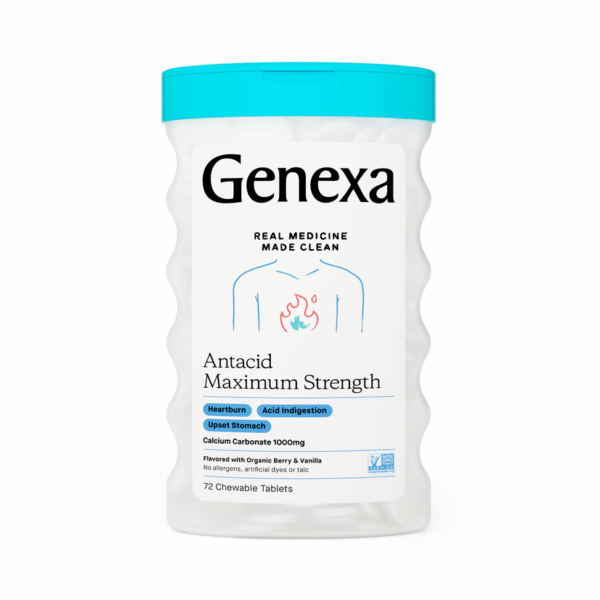 Genexa Antacid Maximum Strength 72 Tablets