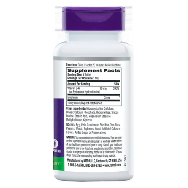 Natrol Melatonin Time Release 3mg 100 (1x100 TAB) - Image 4