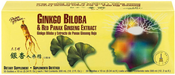 Prince of Peace Ginkgo Biloba & Red Panax Ginseng Extract 30 Bottles