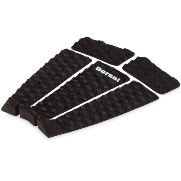DORSAL Five 5 Piece EVA Surfboard Deck Traction Pads with Kicker Tail for Stomp Skimboards, Surf Boards, Fish Board, Funboard Black/White - Image 4