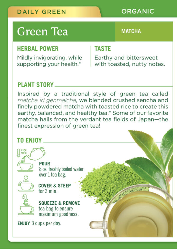 Traditional Medicinals Organic Matcha Green Tea 16 Tea Bags (Pack of 6 Boxes) - Image 2