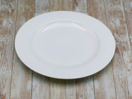 Professional Rolled Rim White Dinner Plate 11" inch | 28 Cm