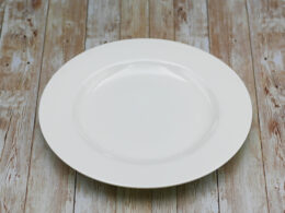 Professional Rolled Rim White Round Plate / Platter 12" inch |