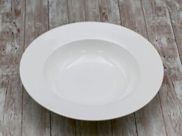 Professional Rolled Rim White Deep Plate 11" inch | 25 Oz