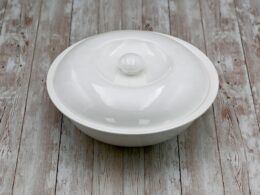 Large White 10" inch | Bowl With Lid 57 Oz |