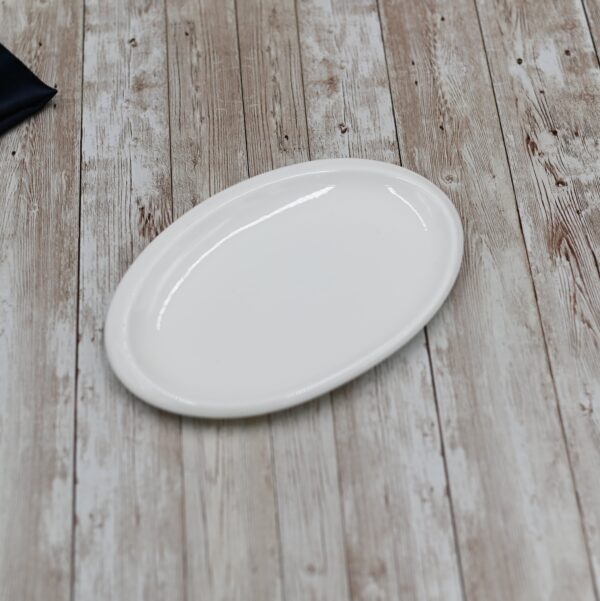 White Oval Plate 8" inch | 21 Cm