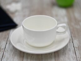White 7 Oz | 220 Ml Tea Cup & Saucer