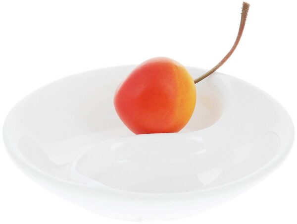 Round White Ying Yang Divided Soy Dish 3.5" inch | 9 Cm - Image 5