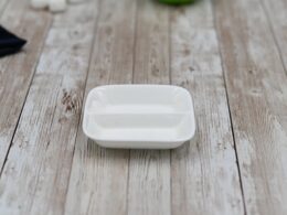 Rectangle White Soy Dish 3.25" inch X 3.25" inch |