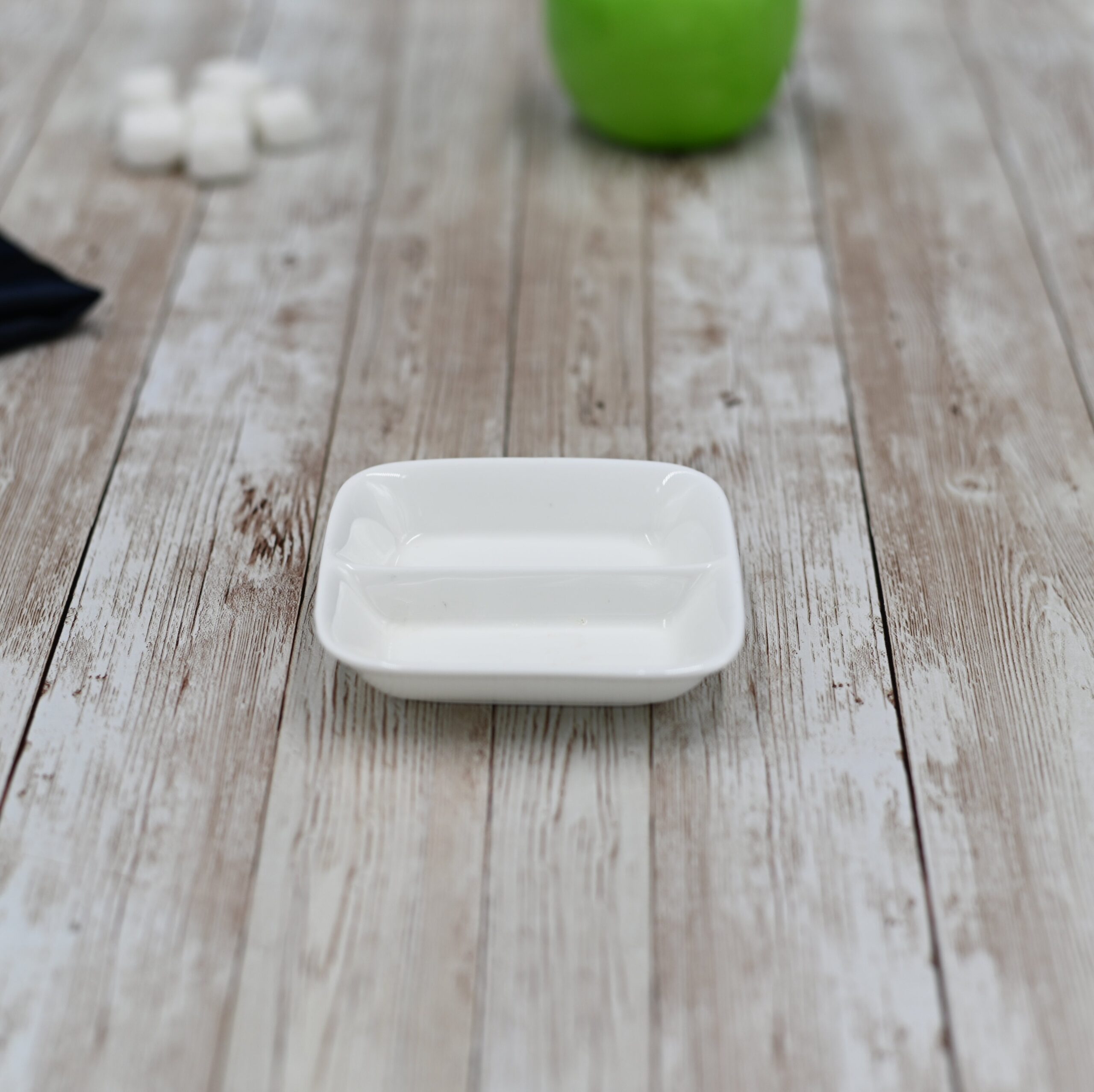 Rectangle White Soy Dish 3.25" inch X 3.25" inch |