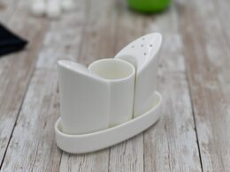 White Salt & Pepper Set