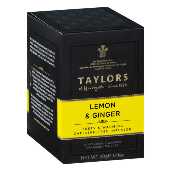 Taylors Lemon & Ginger Tea 20 Tea Bags (Pack of 6 Boxes) - Image 2