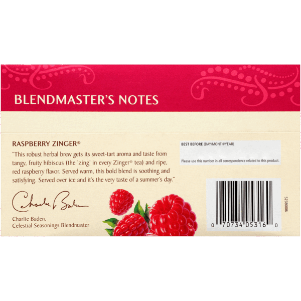Celestial Seasonings Raspberry Zinger Herbal Tea 20 Tea Bags (Pack of 6 Boxes) - Image 5