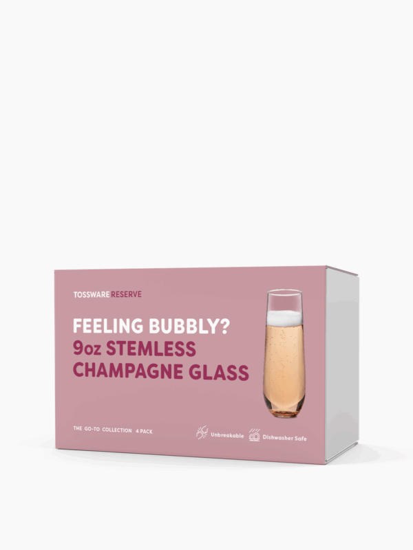 RESERVE 9oz Stemless Champagne Tritan™ Copolyester Glass - Image 4