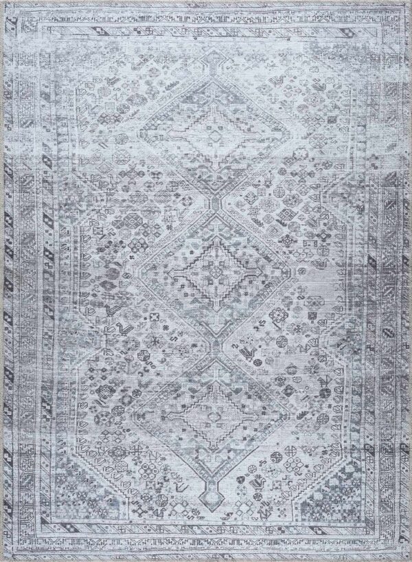 Barny Gray Denim Washable Rug - Image 2