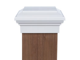 8x8 Post Cap │ White Flat Top