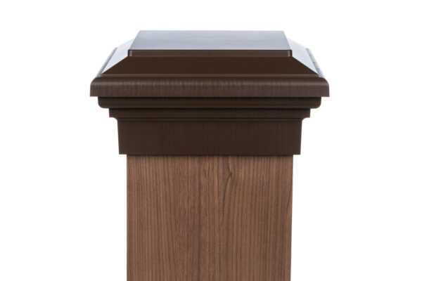 8x8 Post Cap │ Brown Flat Top - Image 3