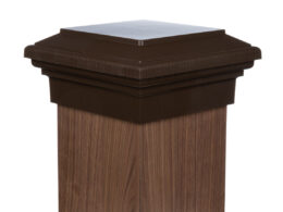 8x8 Post Cap │ Brown Flat Top