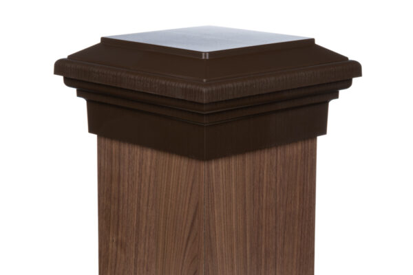 8x8 Post Cap │ Brown Flat Top