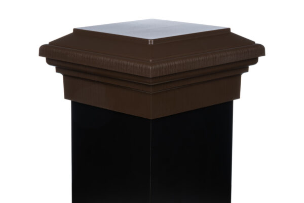 8x8 Post Cap │ Brown Flat Top - Image 2