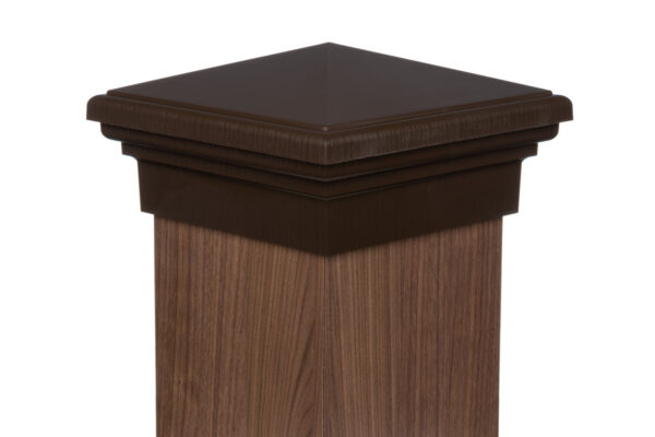 8x8 Post Cap │Brown Pyramid Top - Image 2