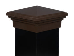 8x8 Post Cap │Brown Pyramid Top