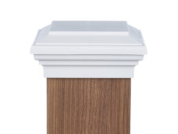 6x6 Post Cap │ White Flat Top