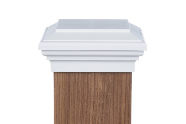 6x6 Post Cap │ White Flat Top