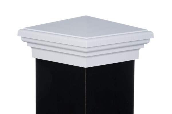 6x6 Post Cap  │ White Pyramid Top - Image 3