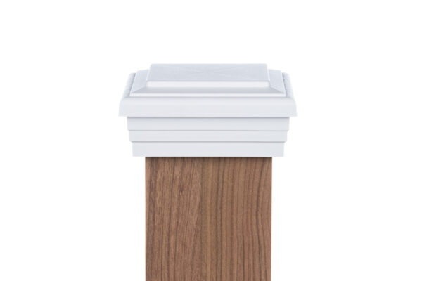 4x4 Post Cap │ White Flat Top - Image 2