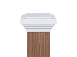 4x4 Post Cap │ White Flat Top