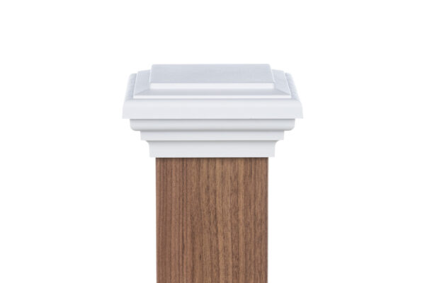 4x4 Post Cap │ White Flat Top