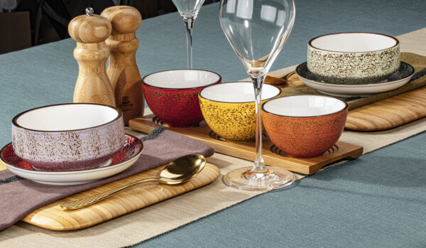 Red Porcelain Bowl 6.5" inch | 16.5 Cm 34 Fl Oz | 1000 Ml - Image 3