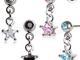 316L Surgical Steel Star Dangle Cartilage Earring