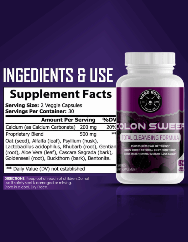 Colon Sweep- Colon Cleanse And Body Detox (60 capsules) - Image 3