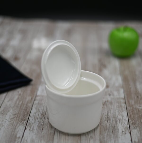 White 4" inch | 10 Cm 8 Fl Oz | 250 Ml Soup Cup With Lid - Image 2