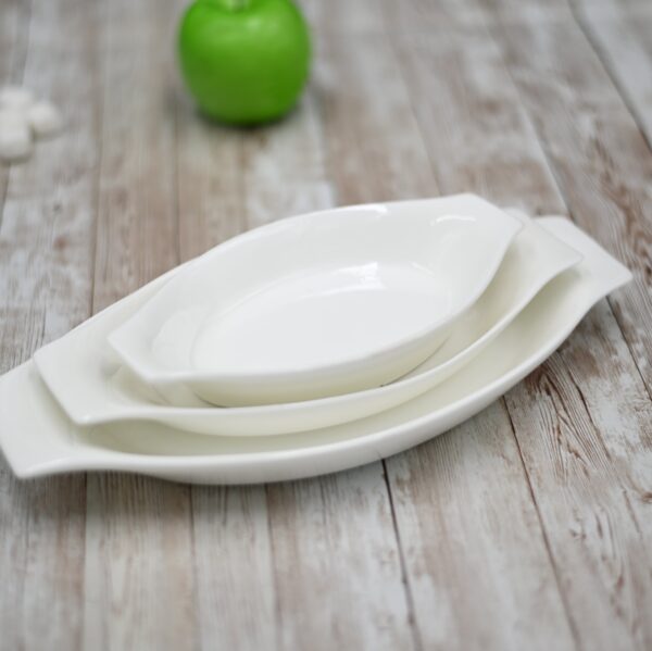 White Oval Casserole Baking Dish 12" inch | 30 Cm - Image 4