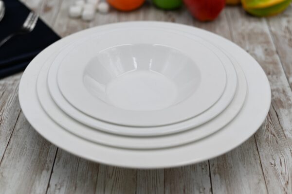 Professional Rolled Rim White Deep Plate 12" inch |32 Oz - Image 3